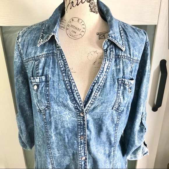 Guess Denim/Cotton Mini Dress - Picture 3 of 10